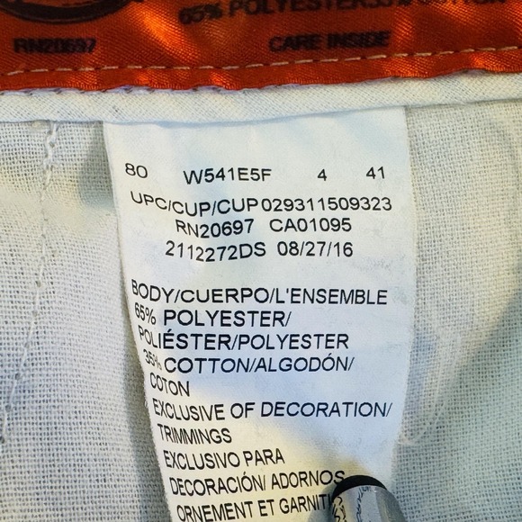 Dickies Pants Mens 40x29 Beige Khakis Polyester Cotton Zip Fly W541E5F - Picture 5 of 9